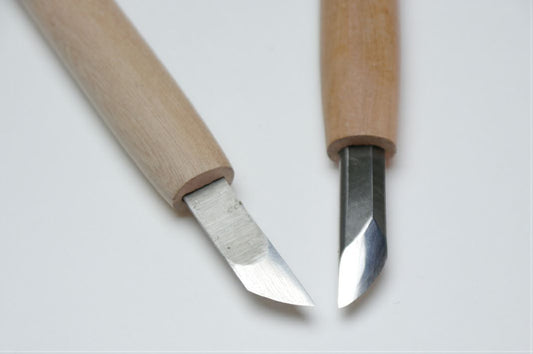 Couteau de sculpture japonais Naginata HSS – Droit ou Gauche – Finition douce