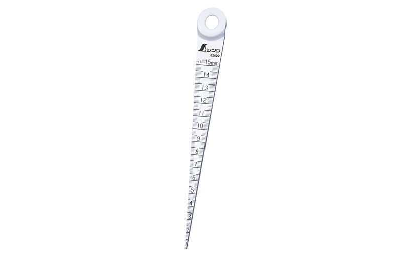 Jauge Conique Shinwa 1–15 mm – ABS blanc