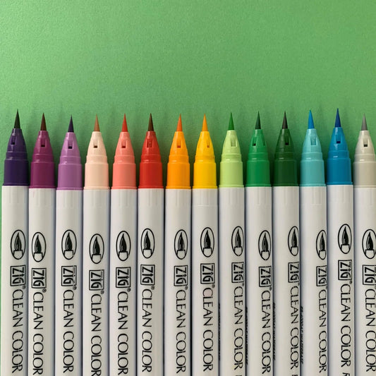ZIG Clean Color Real Brush Set 24 Couleurs – Feutres Pinceau Aquarelle Manga & Illustration
