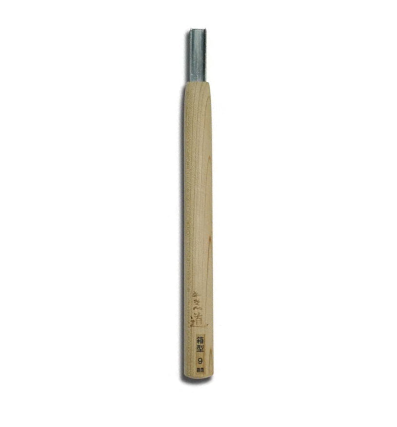 Japanese box edge chisel (Hakogata) – Aogami #2 steel – 12 mm / 15 mm – Sharp corner carving