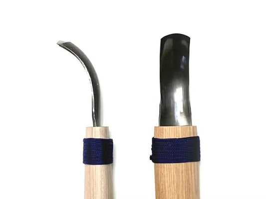 Japanese Deep Curved Gouge (Uchibori) – HSS Steel – 18mm – Deep hollow carving