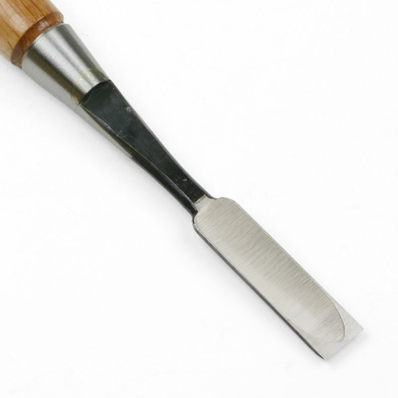 Ciseau japonais professionnel 15mm – Acier Shirogami 2 – Manche en chêne rouge – Fabriqué au Japon