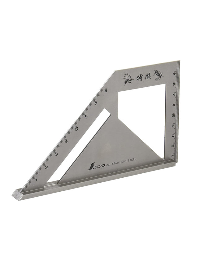 Équerre d’onglet Shinwa en acier inoxydable – Contrôle 45° et 90°