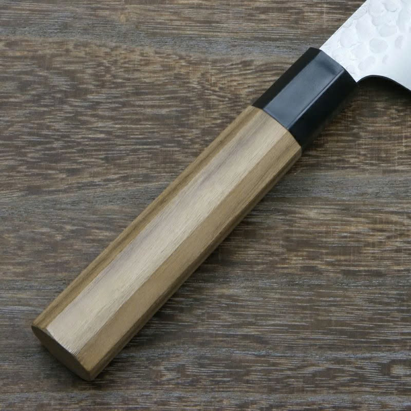 Couteau japonais Santoku Kiyokane 165 mm – Acier VG10 martelé, manche en noyer