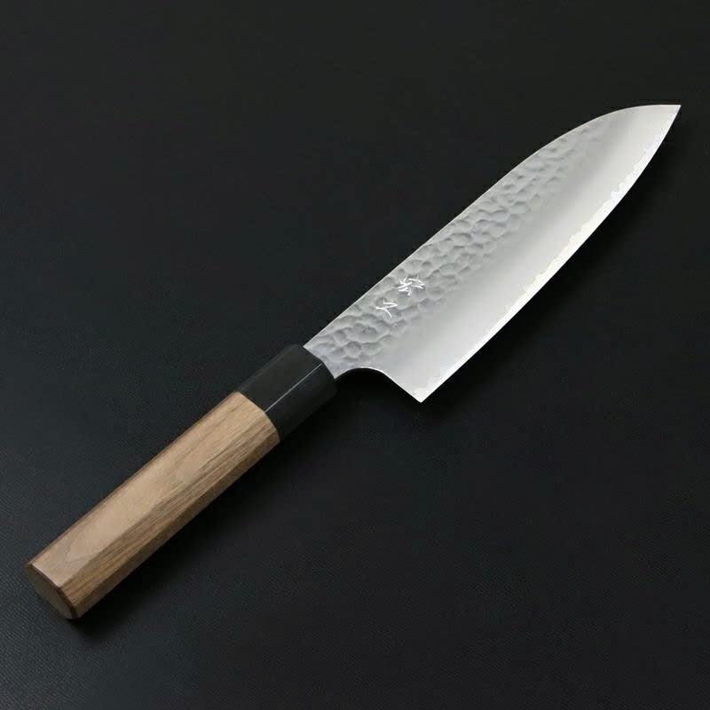 Couteau japonais Santoku Hiroyuki 170 mm – Acier HAP40, finition martelée