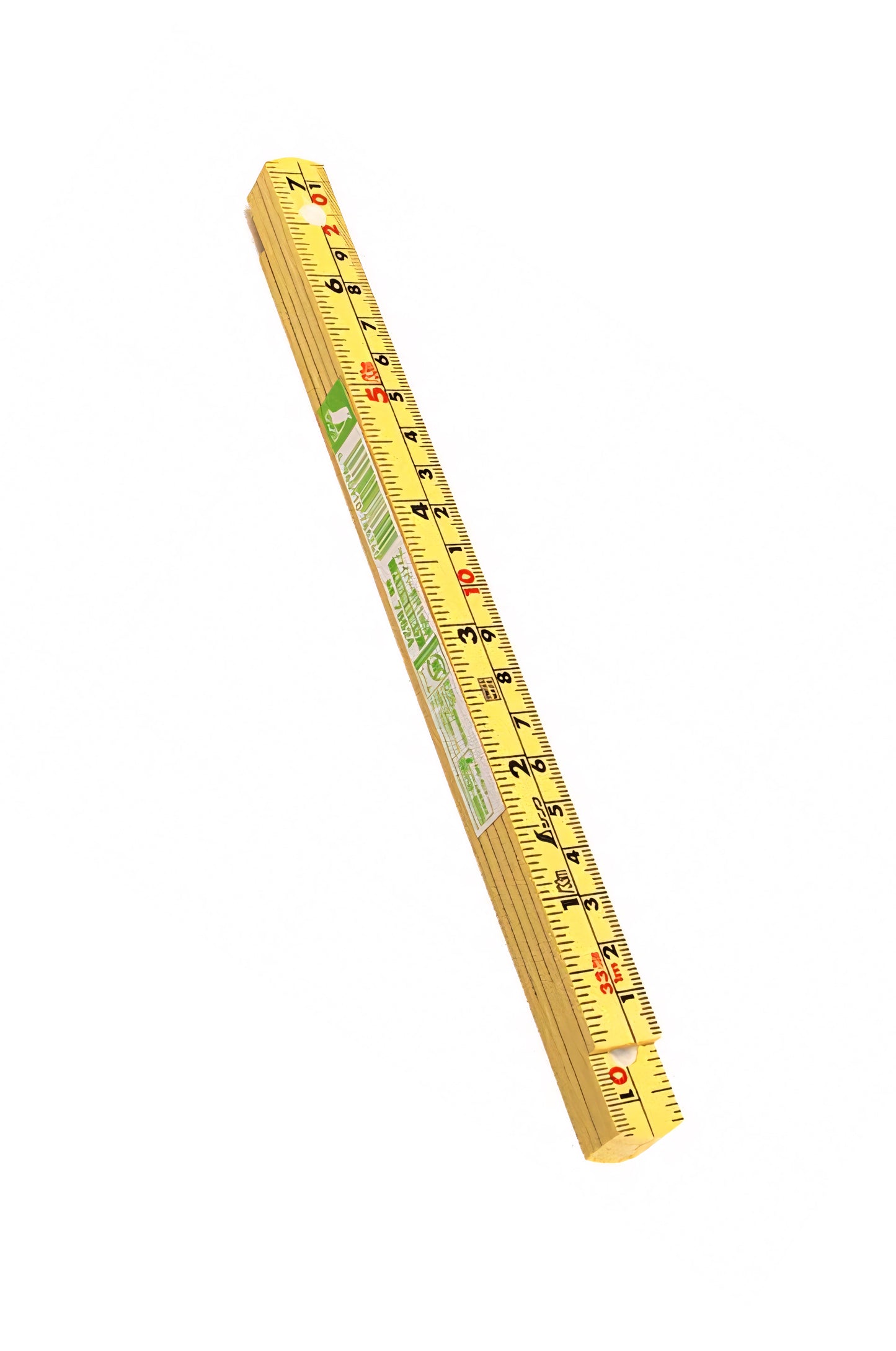 Règle Pliante Japonaise 1 m en Fibre de Verre, 5 Branches, Jaune – Shinwa