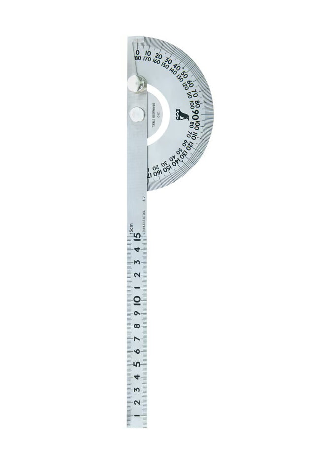 Rapporteur Shinwa Ø120 mm avec Règle 15 cm