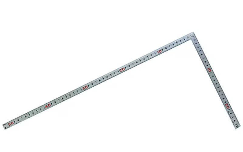 Équerre Japonaise de Charpentier 50 cm, Argentée, JIS – Shinwa