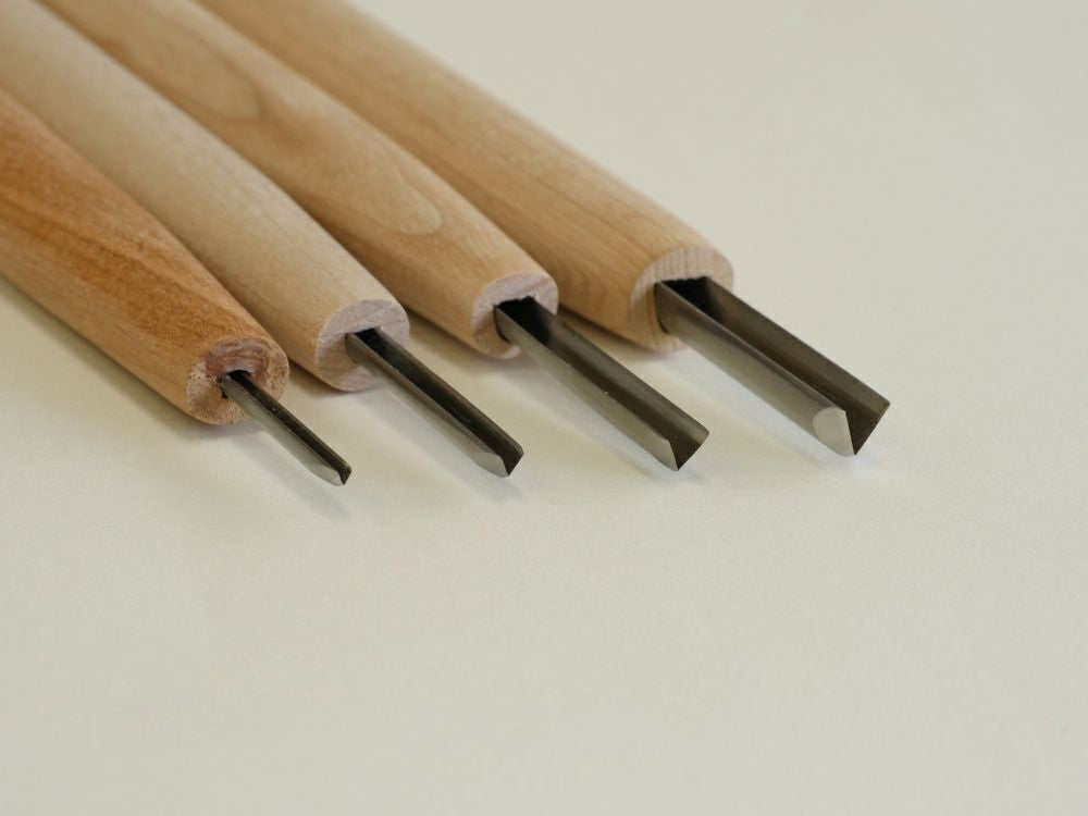 Gouge japonaise en V 45 degres HSS – Coupe tres fine – Sculpture sur bois