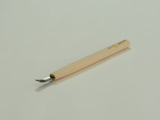 Shallow Curved Japanese Carving Chisel (Gentle Spoon Gouge) – Aogami #2 Steel – Hinoki Handle (3 to 18mm)