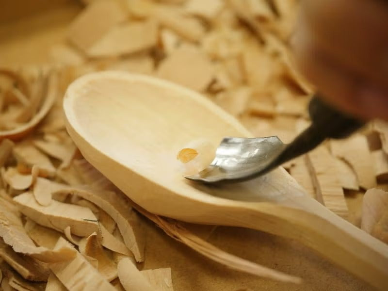 Gouge japonaise pour cuillère (round scoop) – Acier Aogami #2 – 12 mm / 18 mm – Sculpture bois