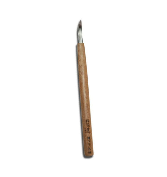 Japanese Yanagizori Double-Edged Chisel – HSS Steel – 6 mm – Curved Carving