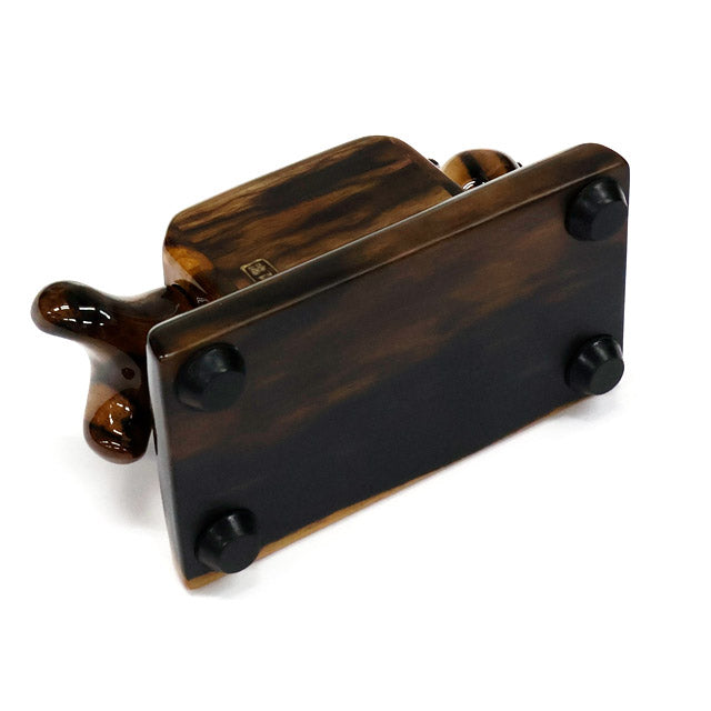 Japanese Handcrafted Counter in Black Persimmon Wood (Kurogaki) – Matsumura – Model on Base #2