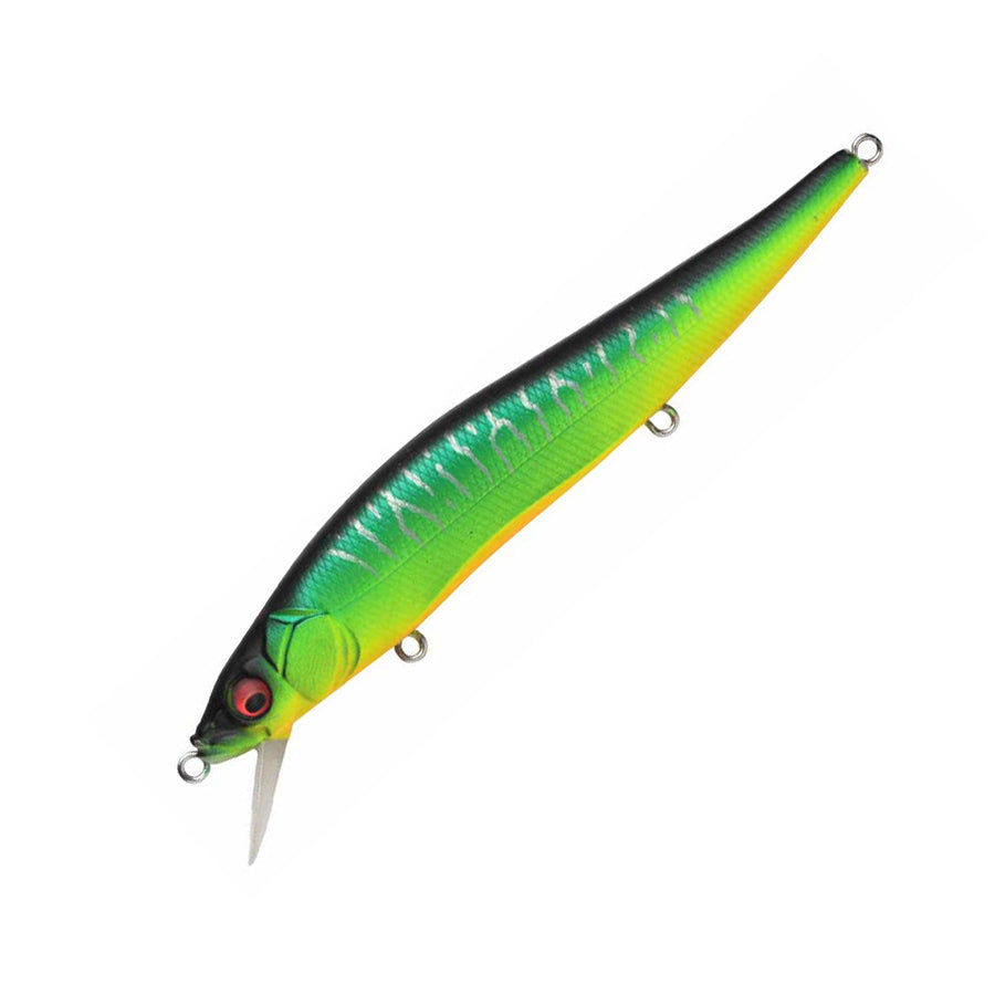 Megabass Vision Oneten 110 – Jerkbait Suspendu 14 g – Mat Tiger
