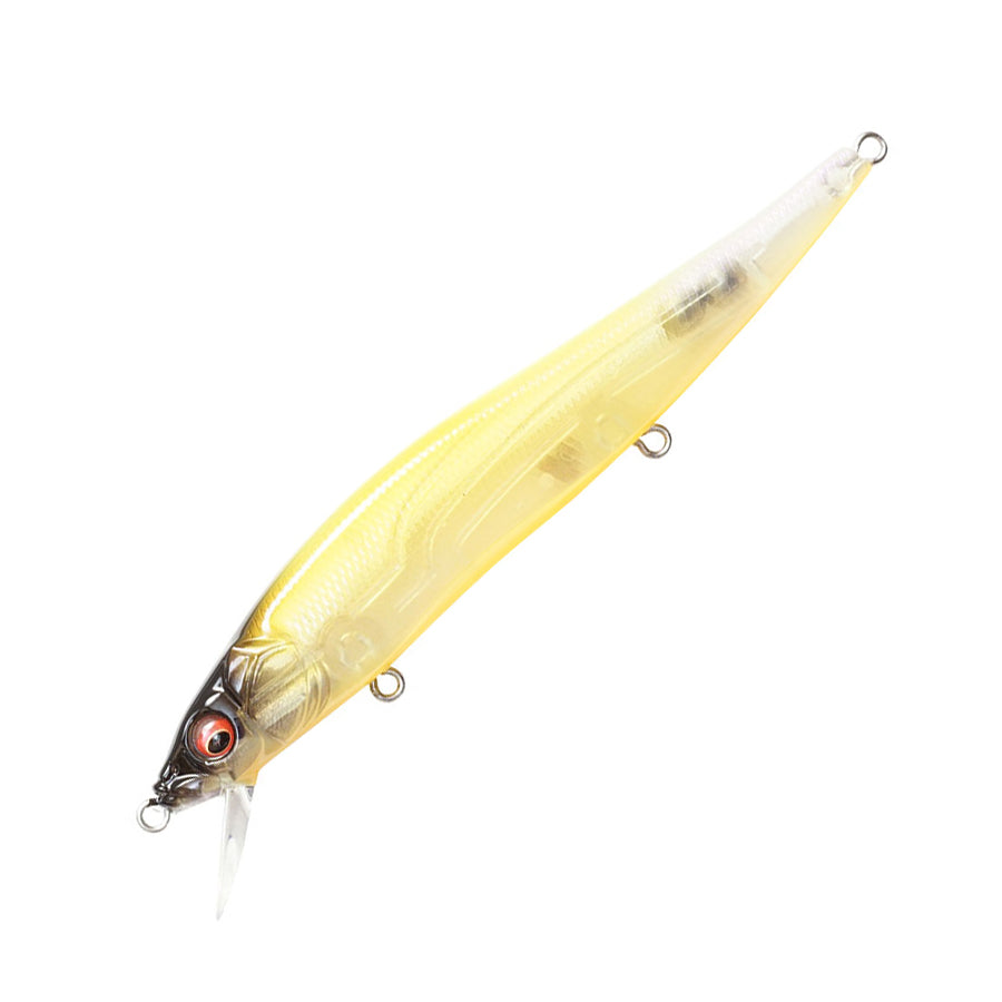 Megabass Vision Oneten 110 – Jerkbait Suspendu Eau Douce 14 g – PM Twilight Chart Back