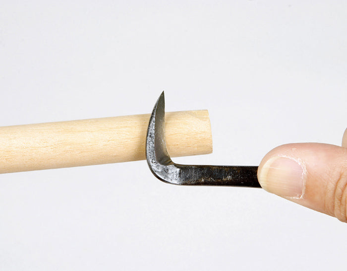 Ciseau de sculpture bonsaï type crochet (gaucher) – Outil Jin et Shari – Sculpture bois mort