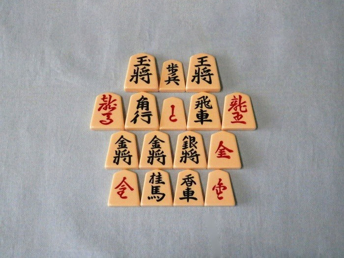 Plastic Shogi pieces – Fushin – Legible writing – Black reverse – Japan
