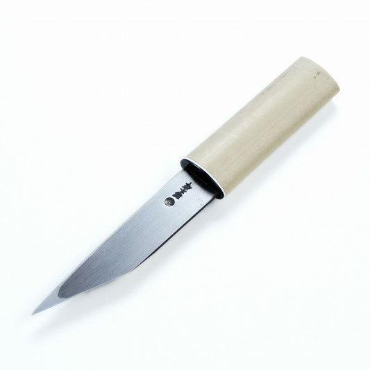 Couteau artisanal japonais avec étui bois – 90mm / 120mm – Made in Japan