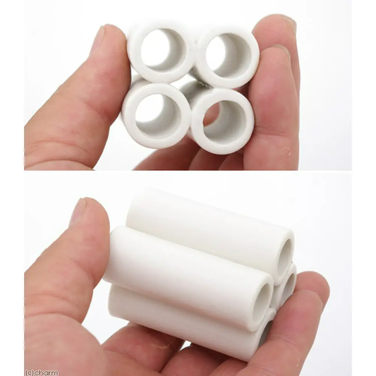 Japanese Shrimp Shelter “Tōkan” – Terracotta & Diatomite Tubes – 4 Tubes – Black, White, Brown