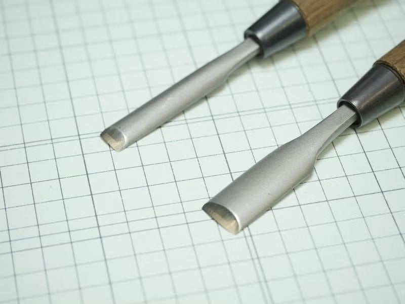 Ciseau à Bois Japonais HSS WOODYCHISEL – Gouge Peu Profonde de Sculpture (6–18 mm)