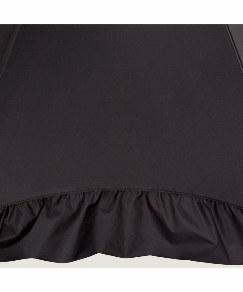 Ombrelle pliable Wpc. à volants – Parasol dome féminin UV 100 % à franges ondulées (pluie & soleil)