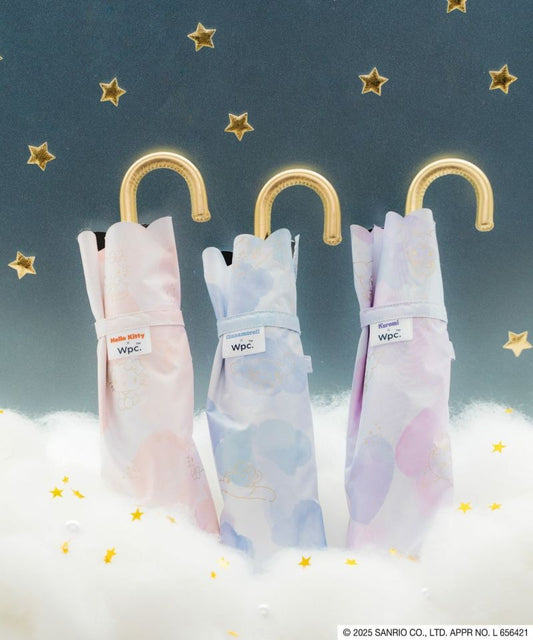 Ombrelle pliable Sanrio Wpc. – Parasol pastel UV 100 % Hello Kitty, Cinnamoroll & Kuromi (pluie & soleil)