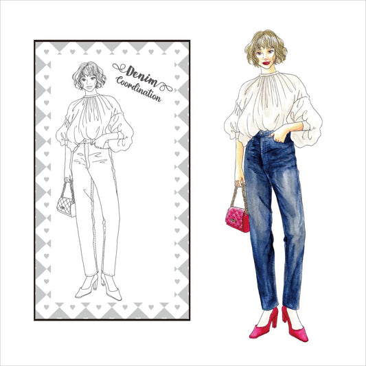 ZIG Real Brush Atsuko Kikuchi Denim Set – Kit Illustration Aquarelle Portrait & Mode