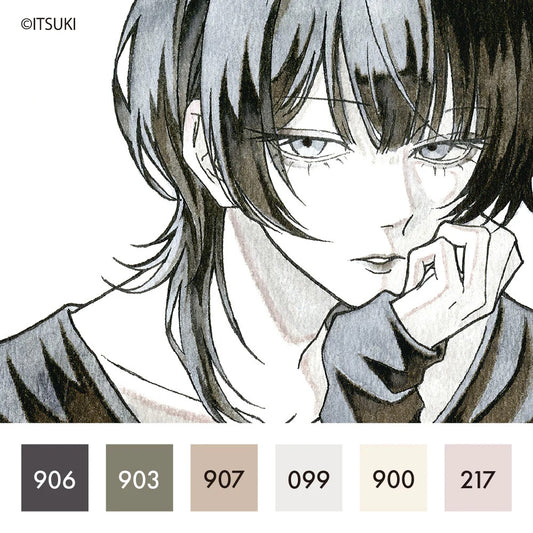 Rotuladores Acuarelables Japoneses Kuretake ZIG Clean Color Real Brush x Itsuki – Set 6 Colores Ilustración