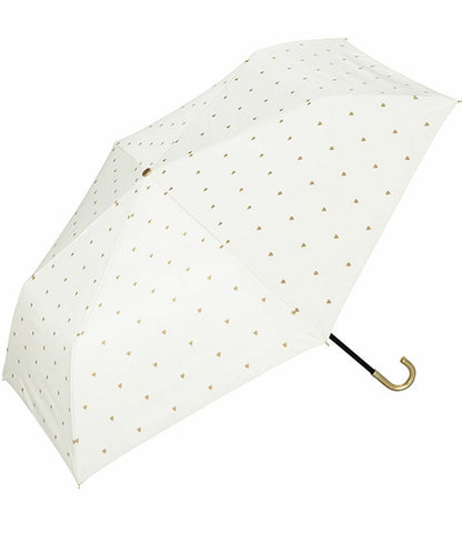 Parapluie Pliant Anti-UV Wpc. Gold Petit Heart Mini - Blanc cassé