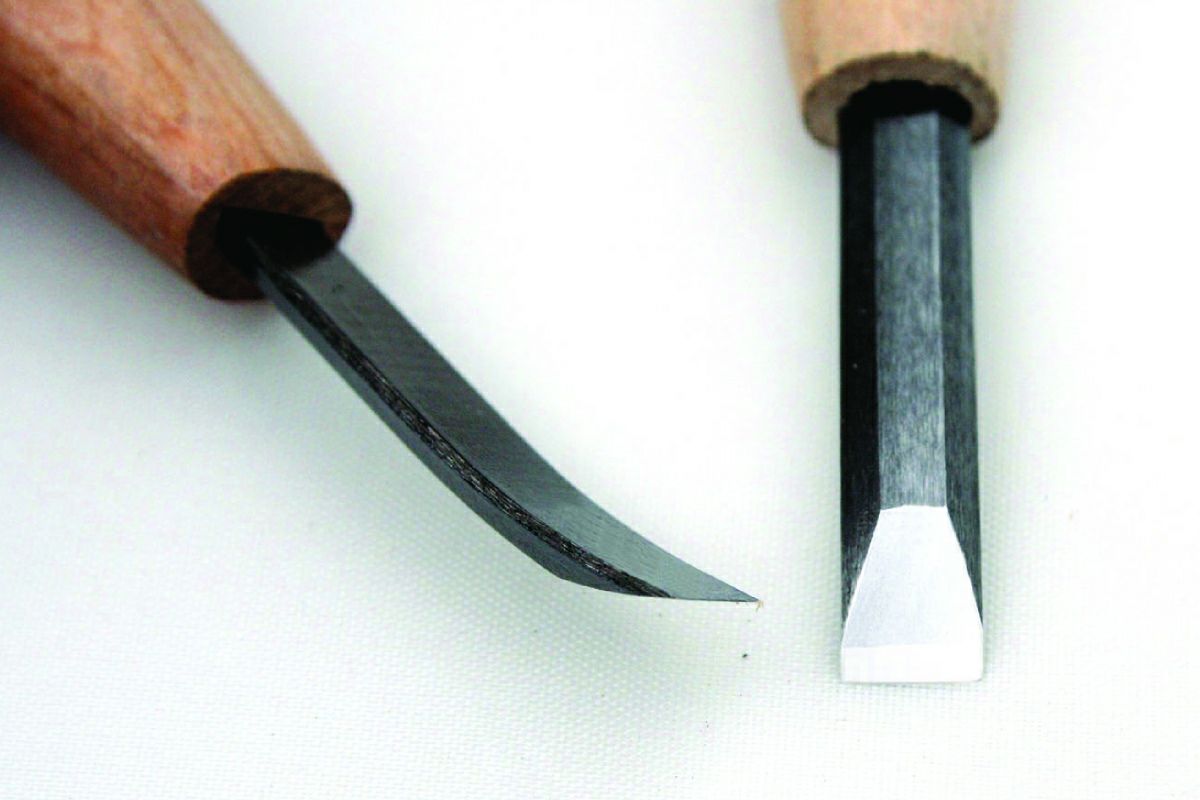 Outil japonais HSS type racloir plat – Finition du fond de rainures – Sculpture sur bois