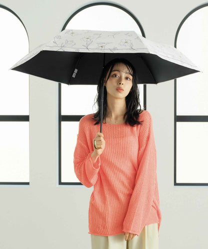 Parapluie Pliable Mini Flower Drawing Anti-UV Wpc.