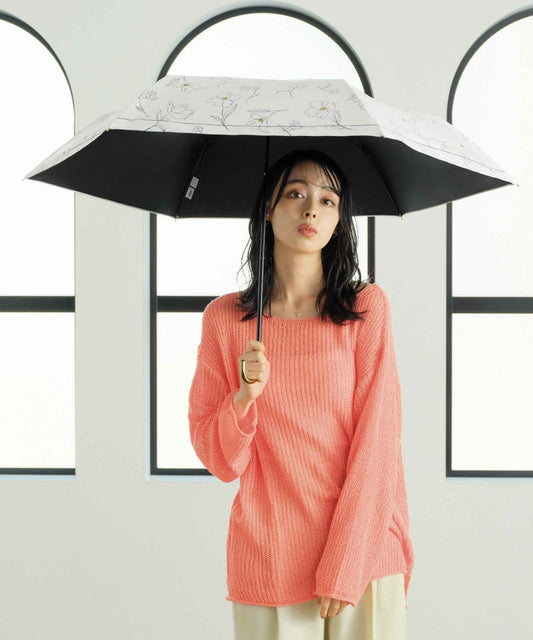 Parapluie Pliable Mini Flower Drawing Anti-UV Wpc.