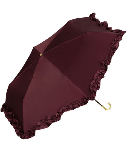 Parapluie Pliable Mini Satin Frill Wpc. | Pluie & Soleil - Bordeaux
