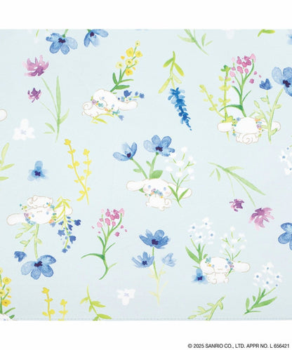Parapluie Pliable Mini Sanrio Characters Watercolor Flower Wpc. - Bleu Sax (Cinnamoroll)