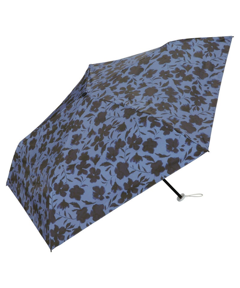 Parapluie Pliant Anti-UV Wpc. Flower Silhouette Mini - Bleu marine