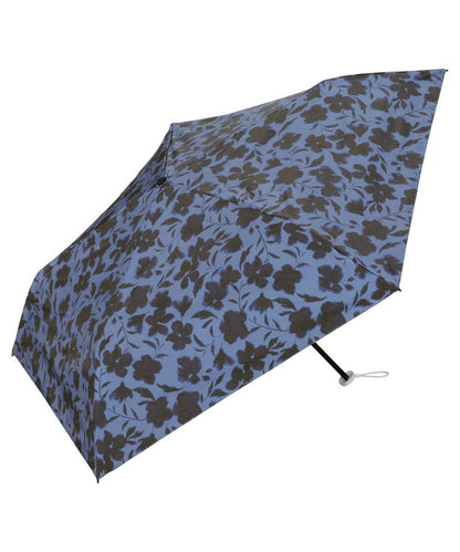 Parapluie Pliant Anti-UV Wpc. Flower Silhouette Mini - Bleu marine