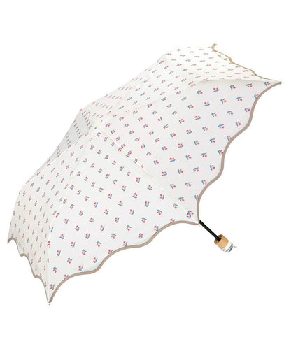 Parapluie Pliable Mini Wavy Tiny Flower Wpc. | Pluie & Soleil - Blanc Cassé