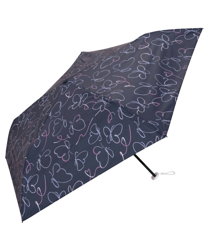 Parapluie Pliant Anti-UV Wpc. Butterfly Ribbon Mini - Bleu marine