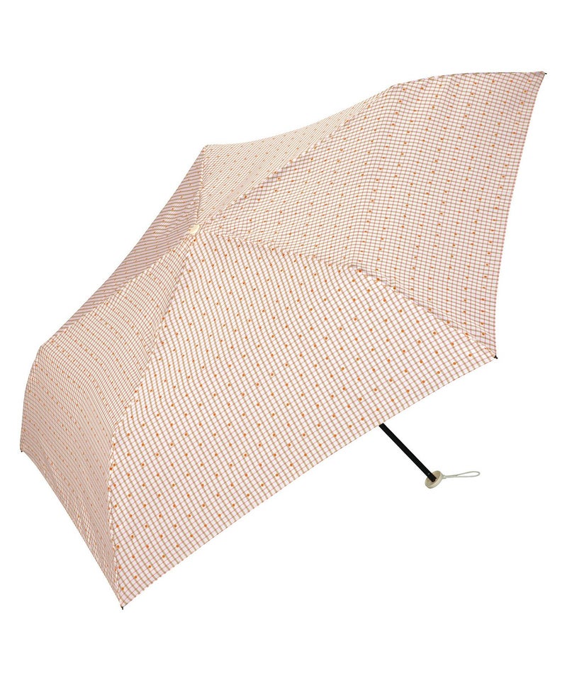 Parapluie Pliable Mini Check Dot Wpc. | Pluie & Soleil - Beige