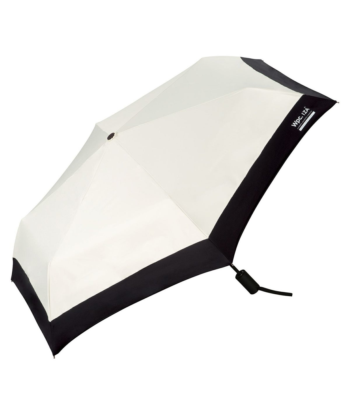 Parapluie Pliable Auto-Ouvrant Anti-UV Wpc. IZA | Pluie & Soleil - Écru × Gris Clair