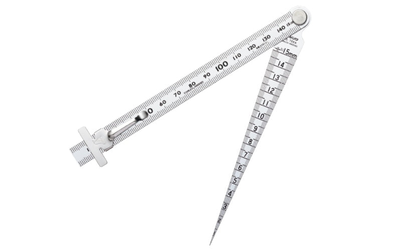 Jauge Conique Shinwa 1–15 mm – Avec règle 150 mm