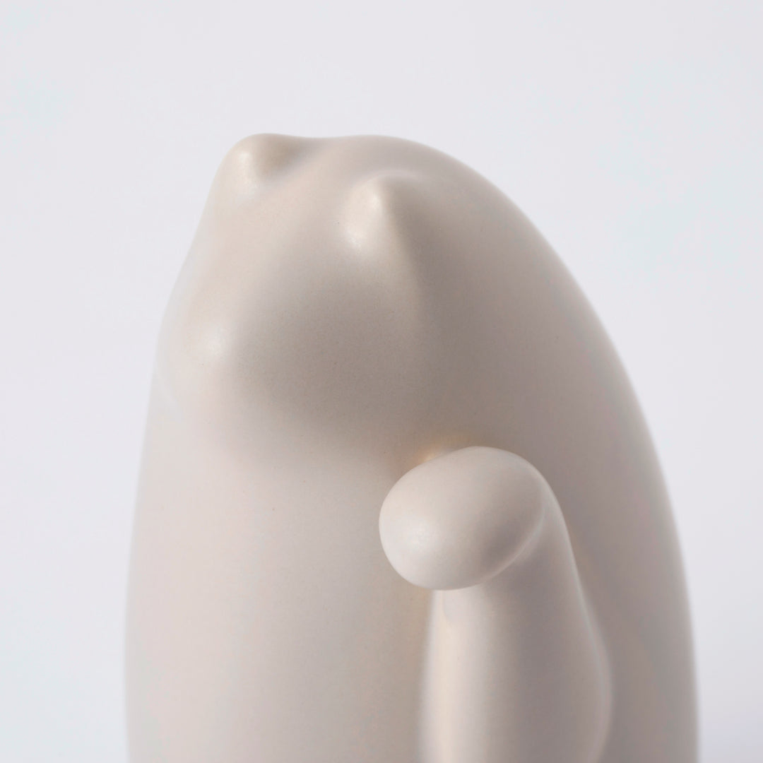 SETOMANEKI Maneki Neko Moyen Noir Gris Mat avec Coffret en Kiri