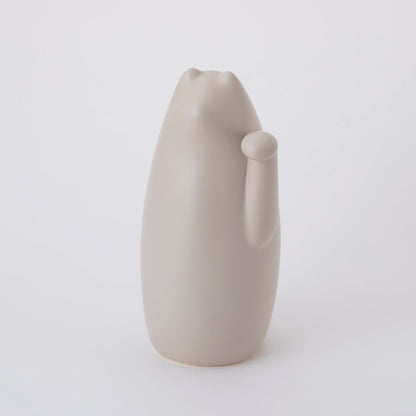 SETOMANEKI Maneki Neko Moyen Noir Gris Mat avec Coffret en Kiri