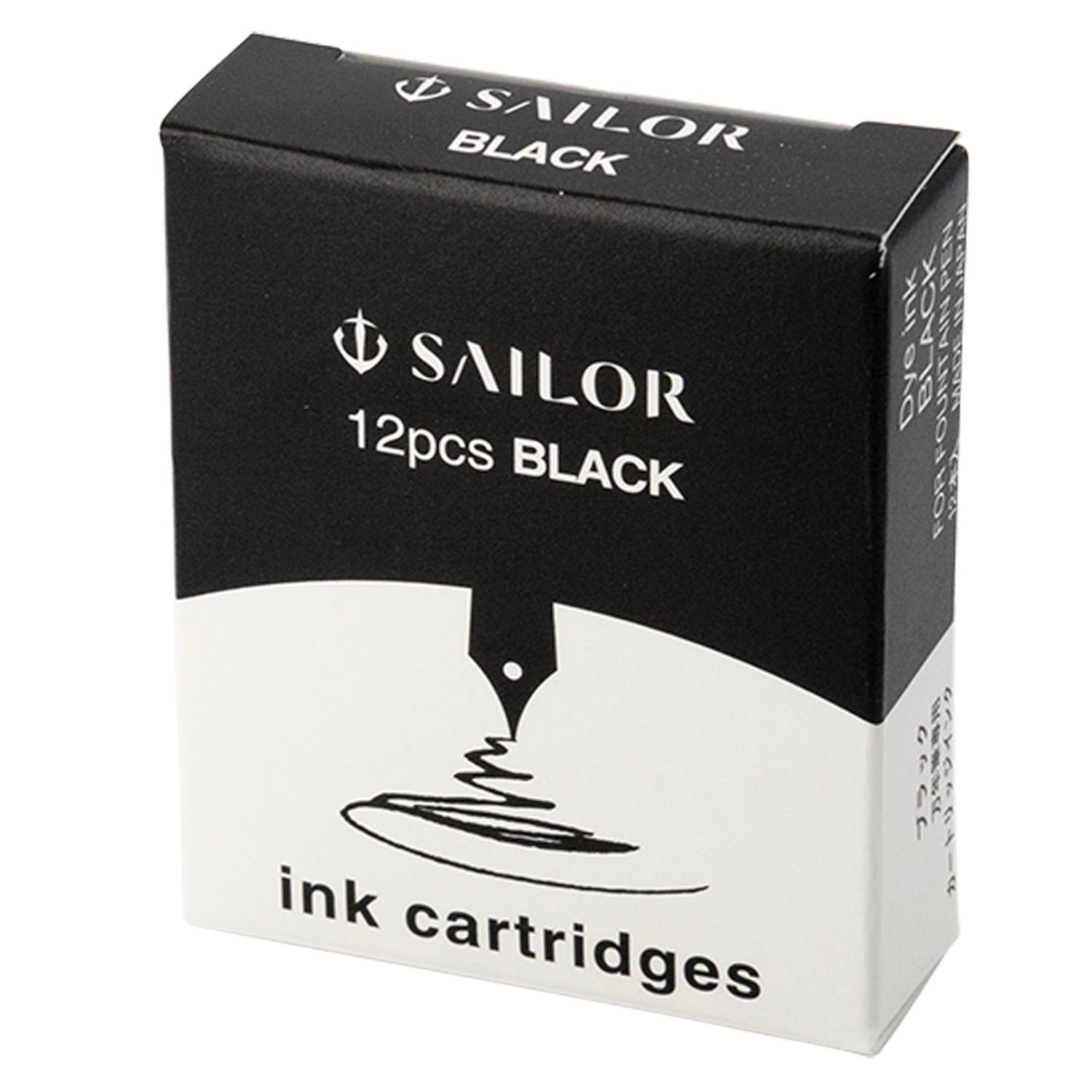 Boîte de 12 cartouches d’encre Sailor noir pour stylo-plume