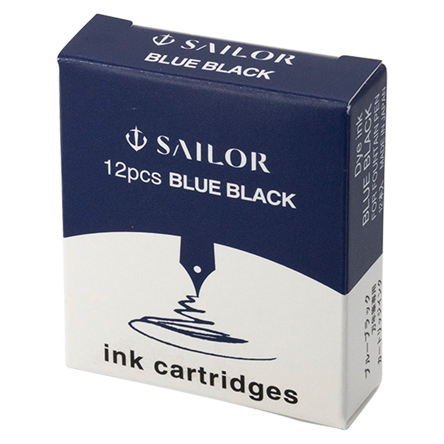 Boîte de 12 cartouches d’encre Sailor bleu-noir pour stylo-plume