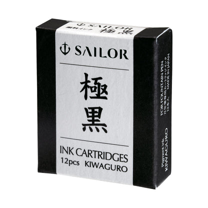 Cartouches d’encre pigmentaire Sailor noir Kiwaguro – boîte de 12