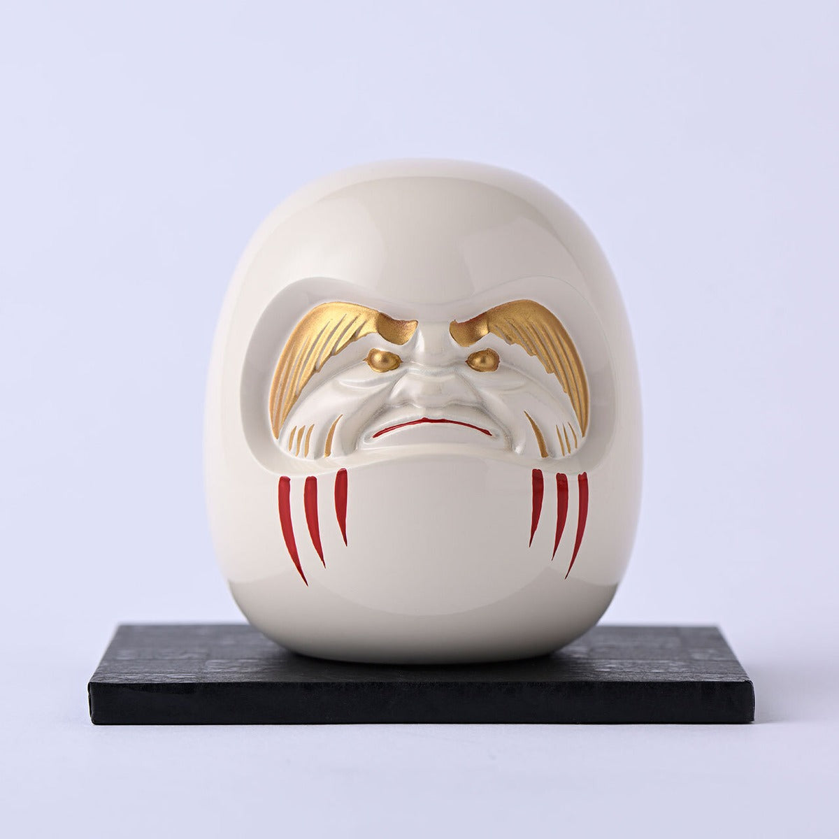 Daruma japonais blanc Ginzado porte-bonheur