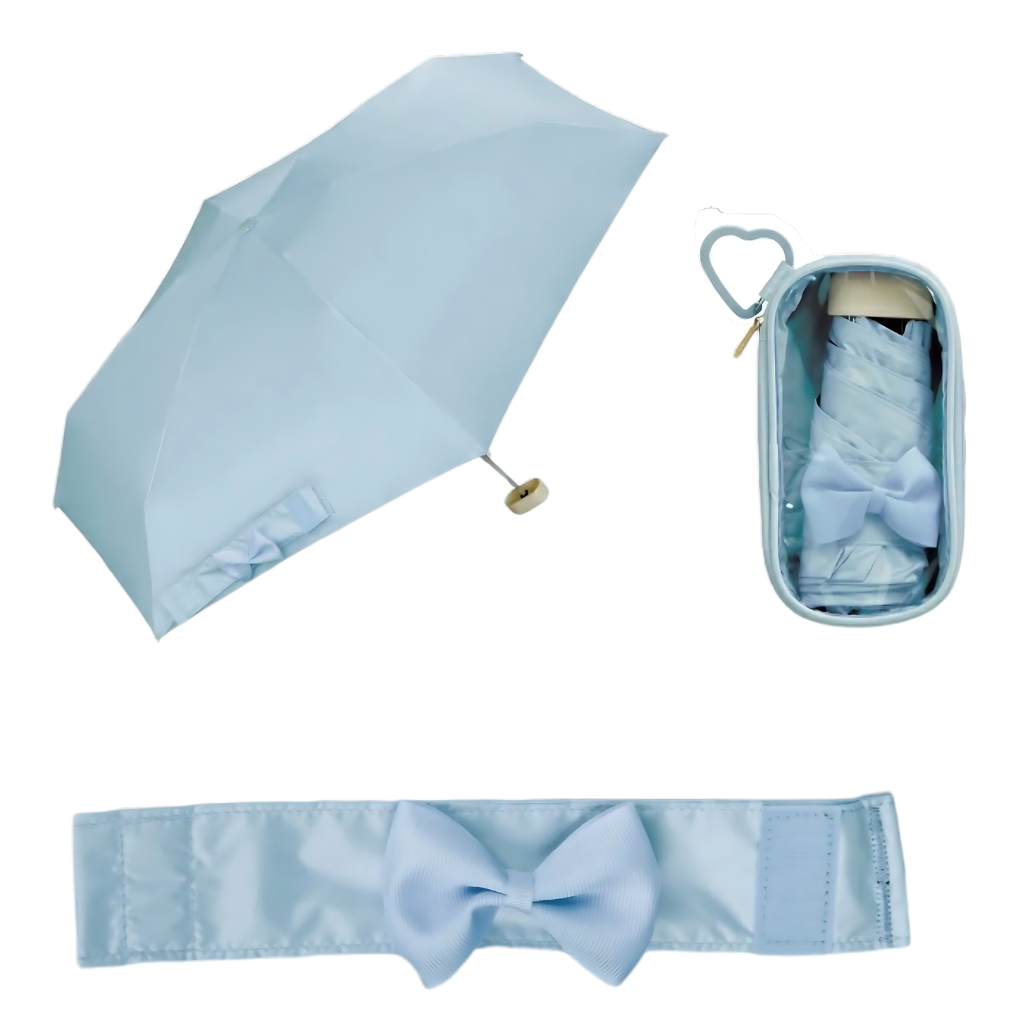 Parapluie Pliable Anti-UV avec Pochette Transparente RIZZFUL Wpc.