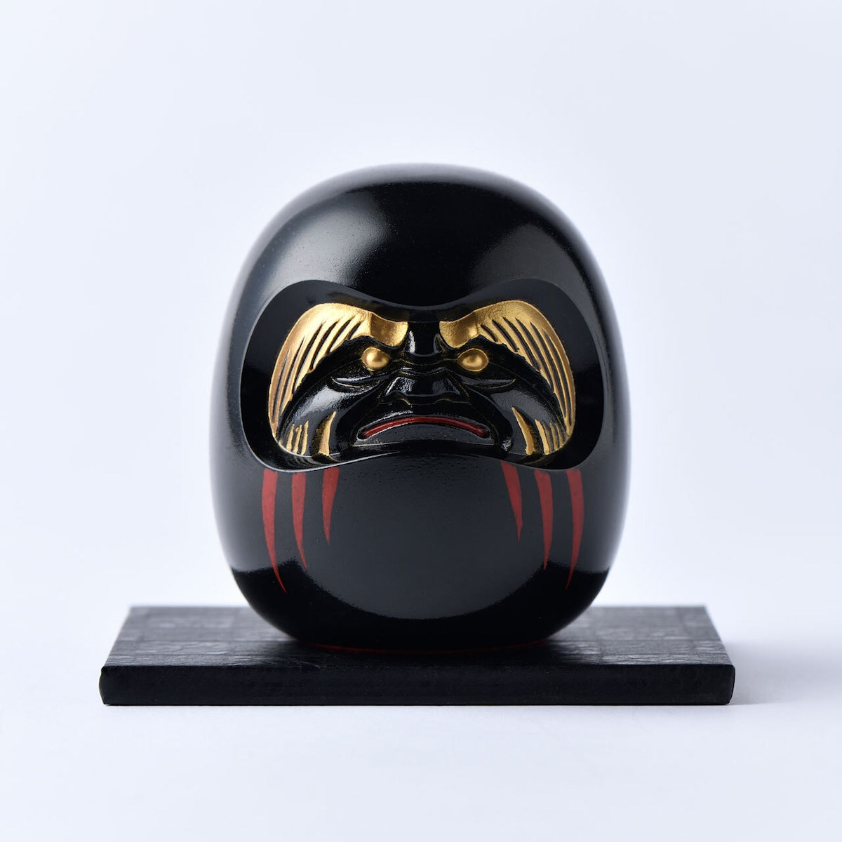 Daruma japonais noir Ginzado porte-bonheur
