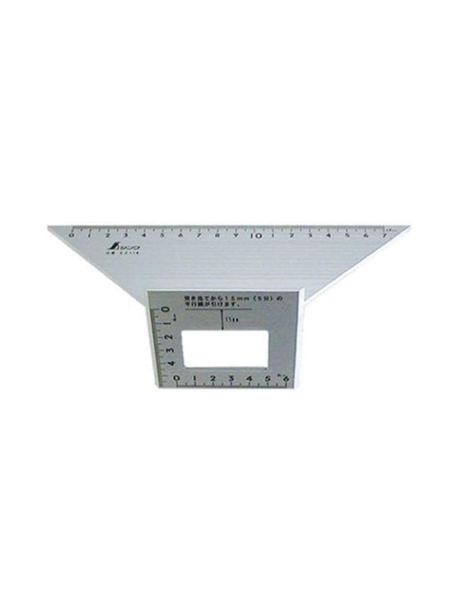 Gabarit d’onglet trapézoïdal Shinwa en aluminium – Traçage gauche et droite